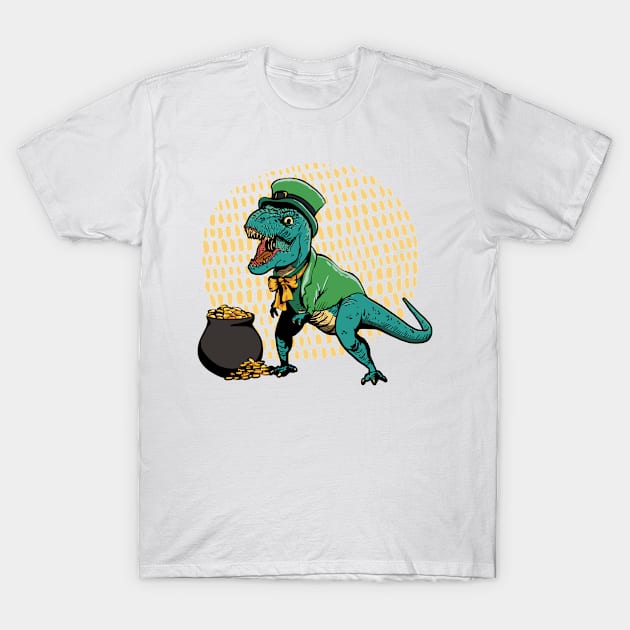 St. Patrick's Day t-rex T-Shirt by AntiAntiFlorian